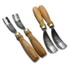 Hand Forged Spoon Carving Gouge Set: Woodworking Chisels with Leather Roll