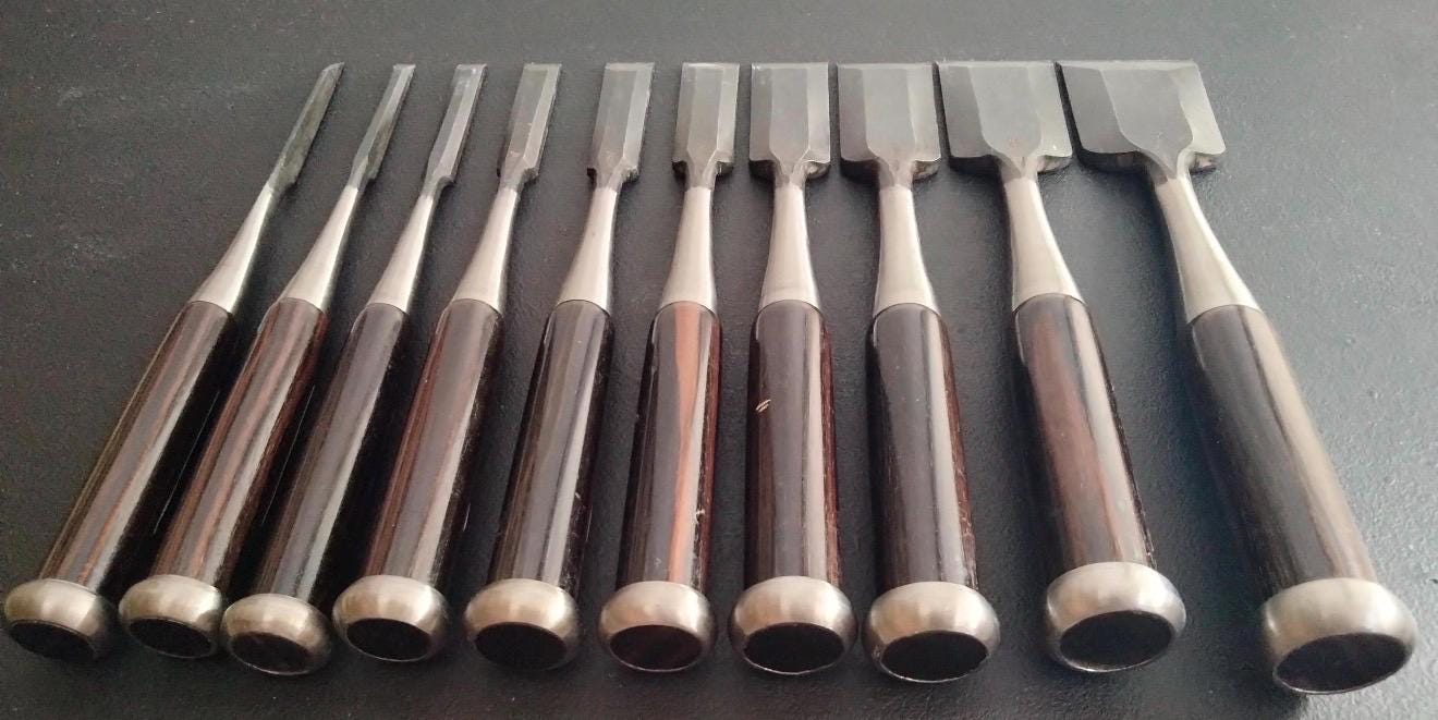 Handmade Woodworking Chisel Set | Traditional Wood Carving Tools for Craftsmen & Carpenters