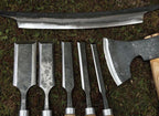 8pc Hand-Forged Woodworking Tool Set | 52100 Steel