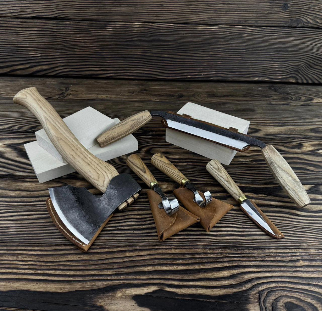 5pc Hand-Forged Woodworking Tool Set | 52100 Steel