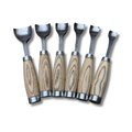 Hand-Forged Wood Carving Gouge Set | Whittling and Spoon Carving, Leather Roll