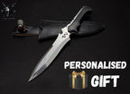Movie-Inspired Bowie Knife – 12” Custom Blade with Handle Detail & Personalization | Gift for Collectors