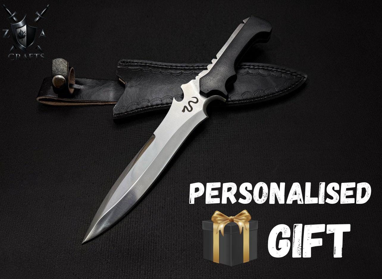 Movie-Inspired Bowie Knife – 12” Custom Blade with Handle Detail & Personalization | Gift for Collectors