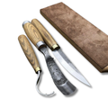 5-Piece Wood Carving Kit with Leather Roll