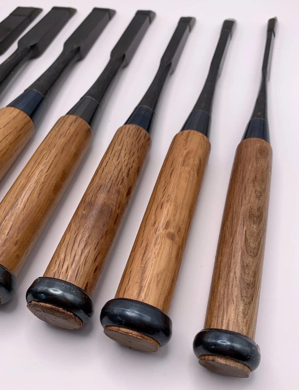 Set Of 7 Rare Koshimitsu Firmer Nomi Japanese Chisels - Unused