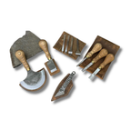 Professional Leatherworking Tool Kit – Cutting Knife, Beveler, Stitching Chisels & Accessories