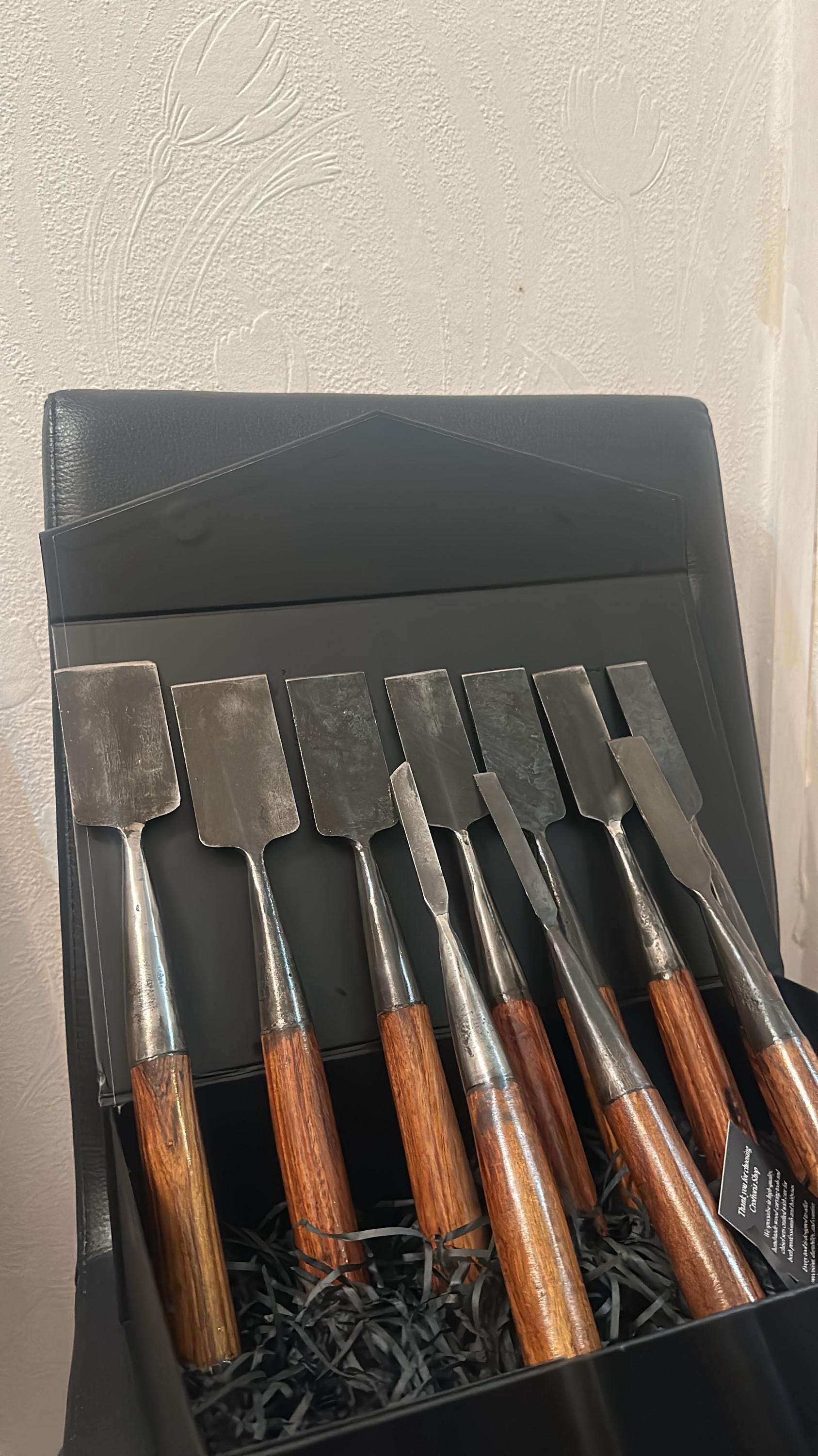 Handmade Woodworking Chisel Set | Traditional Wood Carving Tools for Craftsmen & Carpenters