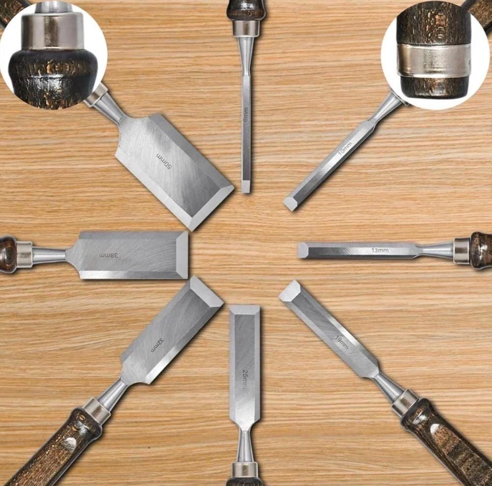 Woodworking Chisel Set | Traditional Wood Carving Tools for Craftsmen & Carpenters