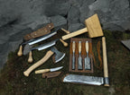10 pieces pack Artisan Wood Carving Set – Axe, Mallet, Chisels  Knives for Spoon & Bowl Making