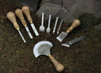 Professional Leatherworking Tool Kit – Cutting Knife, Beveler, Stitching Chisels & Accessories