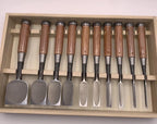 Tasai Mokume Oire Nomi Bench Chisel Set Of 10 - Boxed - Unused Japanese Tools
