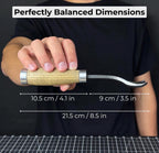 Professional Woodworking Tool Hand-Forged Spoon Carving Gouge Set – 52100 Steel, Ash Handles