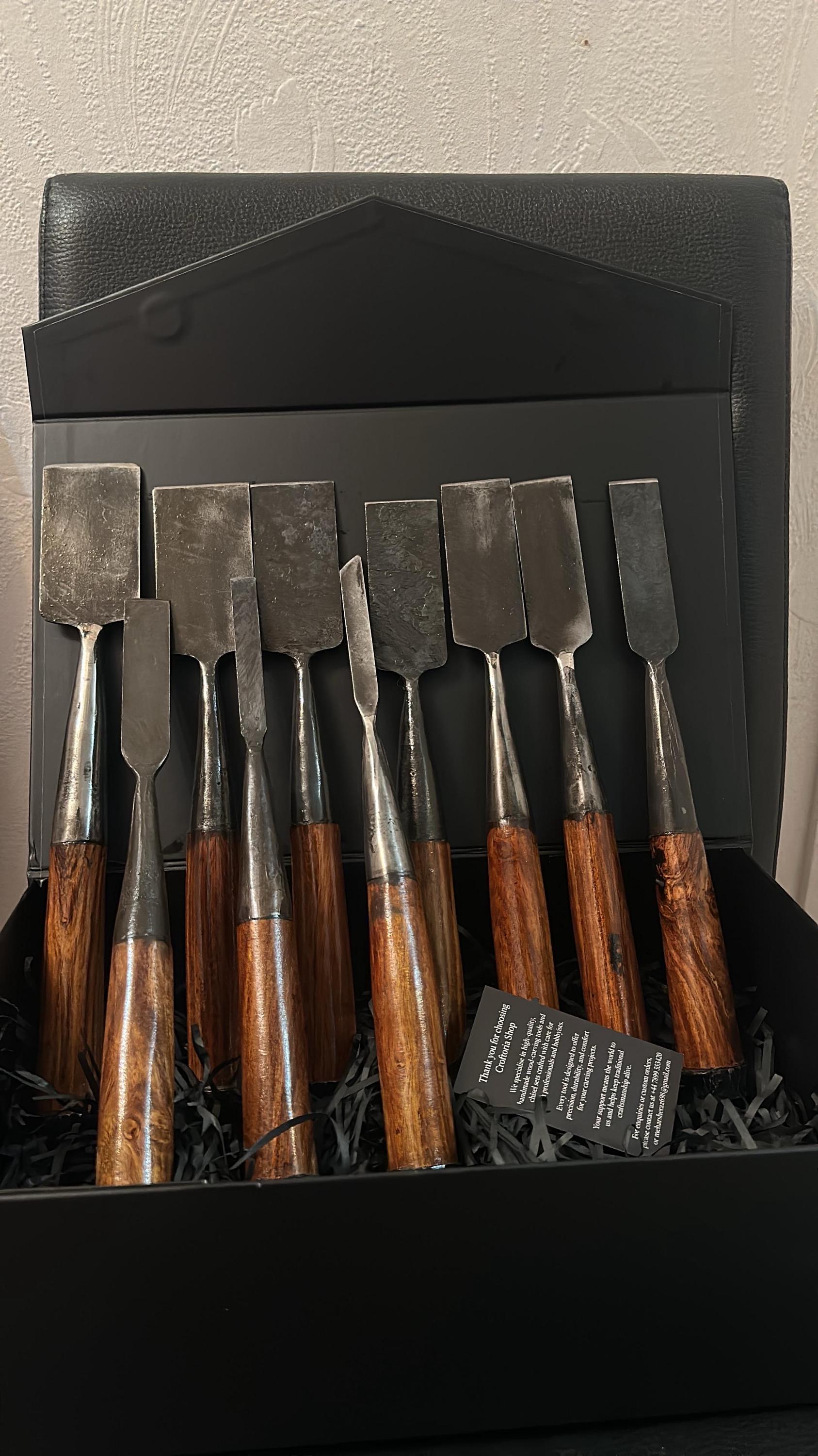 Handmade Woodworking Chisel Set | Traditional Wood Carving Tools for Craftsmen & Carpenters