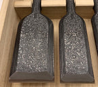 Tasai Mokume Damascus Paring Chisel Set 2” To 1/2” - Japanese Chisels - Unused