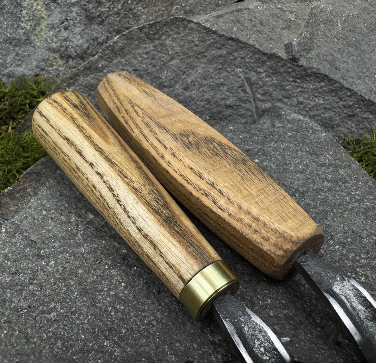 Hand Forged Hook Knife Set: Carbon Steel Spoon, Bowl & Cup Carving