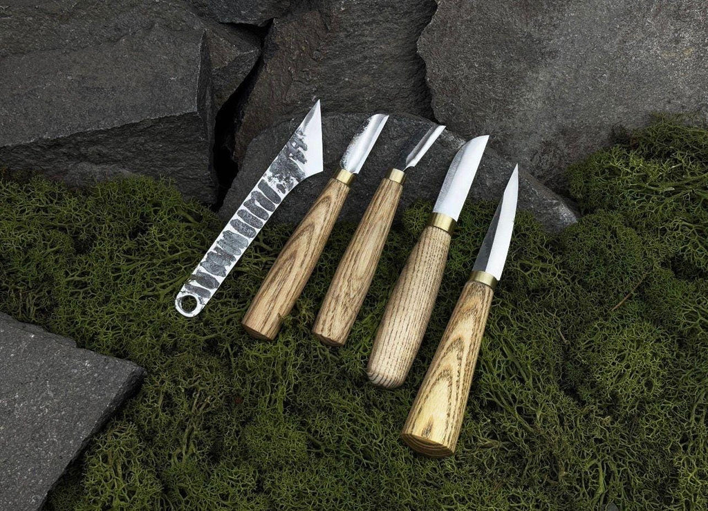 Hand-Forged Wood Carving Knife Set