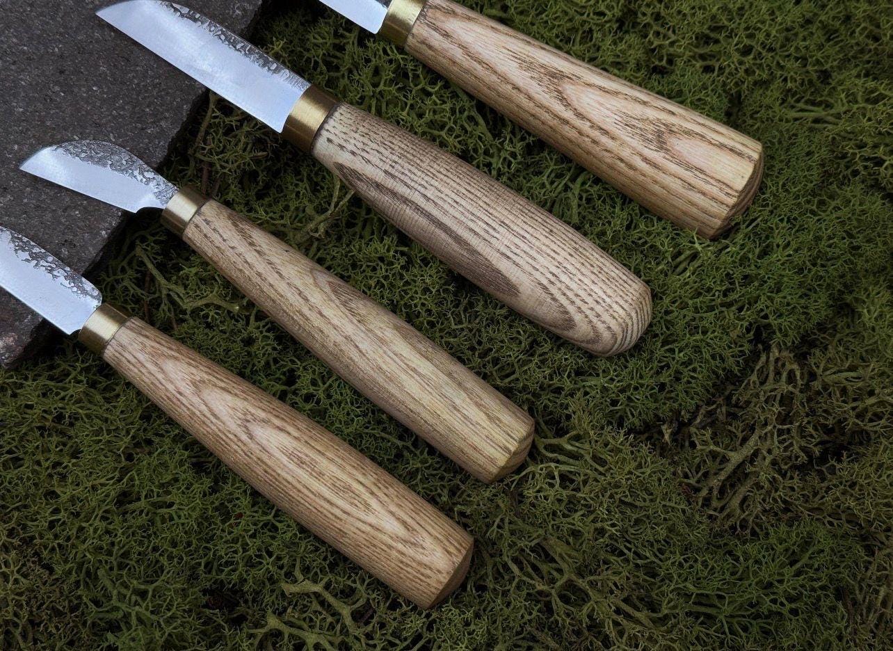 Hand-Forged Wood Carving Knife Set