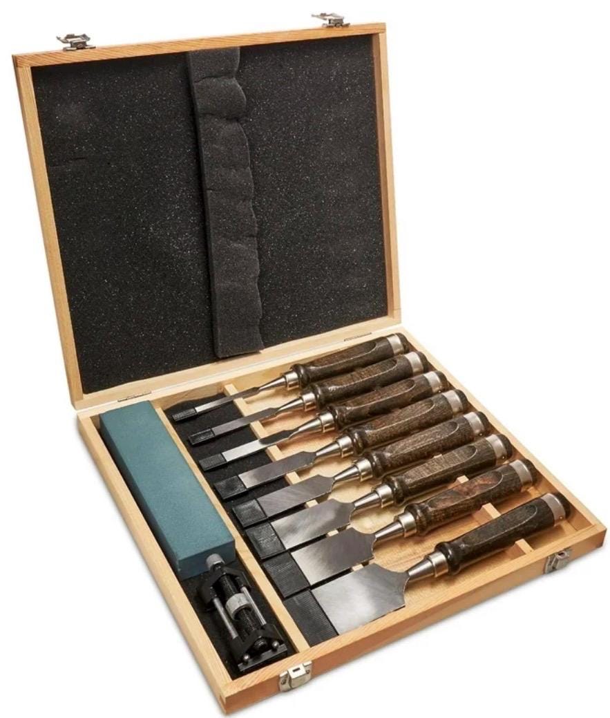 Woodworking Chisel Set | Traditional Wood Carving Tools for Craftsmen & Carpenters