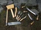 10 pieces pack Artisan Wood Carving Set – Axe, Mallet, Chisels  Knives for Spoon & Bowl Making