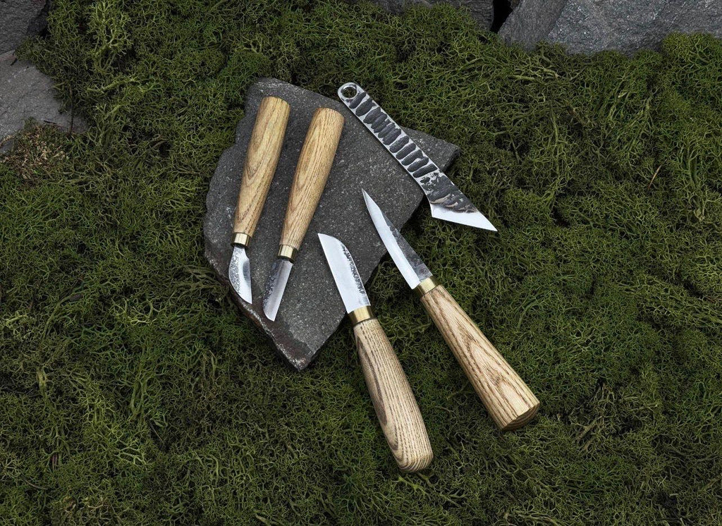 Hand-Forged Wood Carving Knife Set