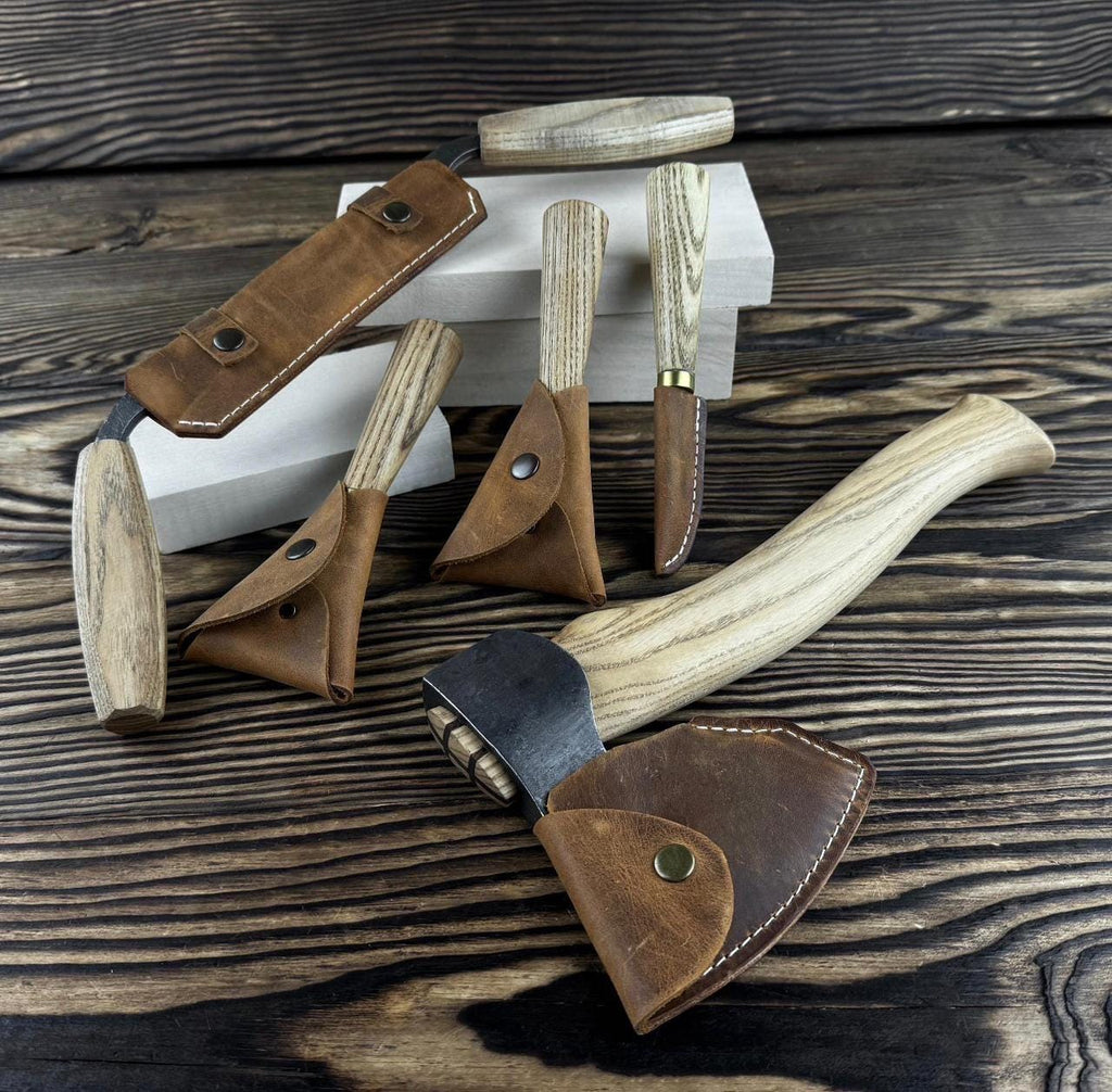 5pc Hand-Forged Woodworking Tool Set | 52100 Steel