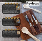 Hand-Forged Spoon Carving Knife Set: Carbon Steel, Ash Handles, Leather Sheath
