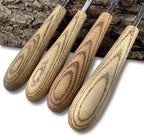 Hand Forged Wood Carving Chisel Set: Flat & Curved Gouges