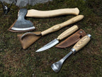 Professional kits Spoon Carving Tool Set  4 Hand Forged Pieces