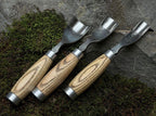 Hand-Forged High-Carbon Steel Gouge Set: Wood Carving Chisels