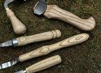 Handmade Wood Carving Tools: 7-Piece High Carbon Steel Knife Set