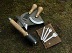 Leather Craft Tool Set – Half Moon Knife, Beveler & Stitching Chisels
