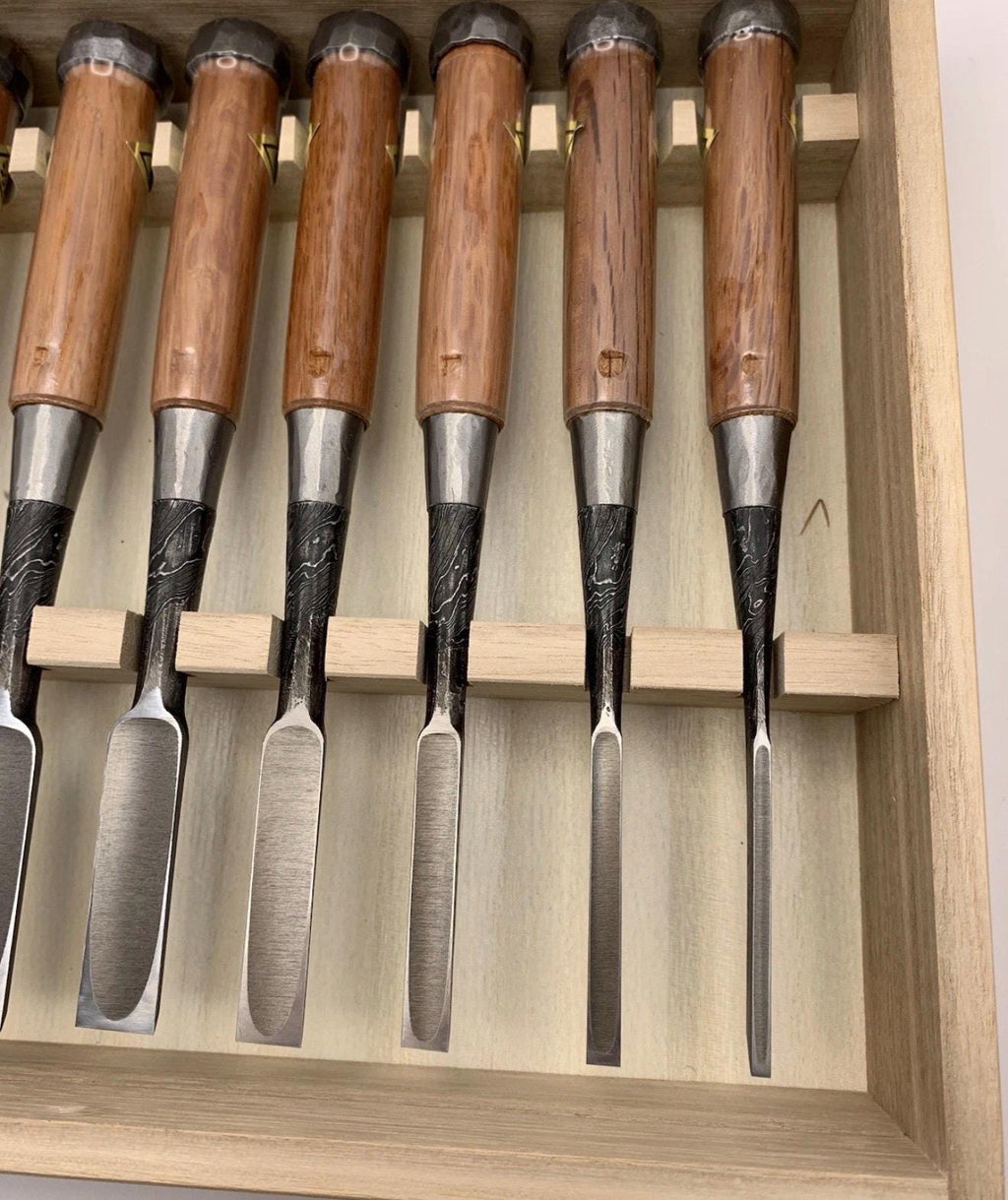 Tasai Mokume Oire Nomi Bench Chisel Set Of 10 - Boxed - Unused Japanese Tools