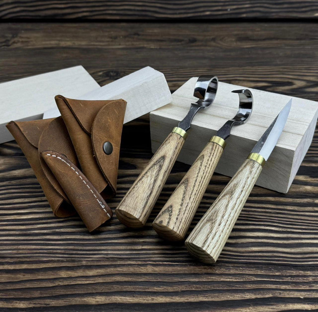 5pc Hand-Forged Woodworking Tool Set | 52100 Steel