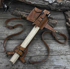 Hand-Forged Carbon Steel Camping Axe: Ash Wood Handle, 22"