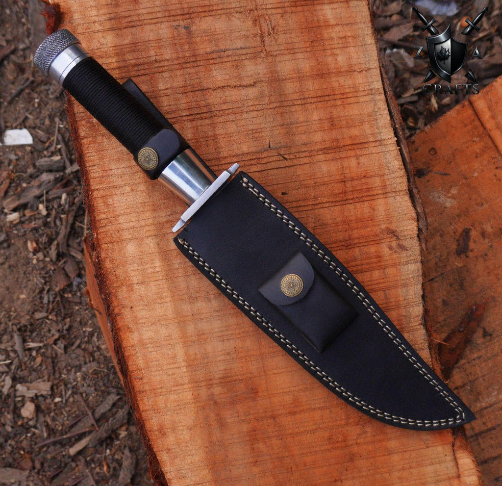 Hand-Forged D2 Steel Bowie Knife: 15" Military Commando Blade