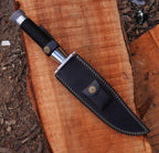 Hand-Forged D2 Steel Bowie Knife: 15" Military Commando Blade
