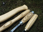 Hand-Forged Spoon Carving Tool Set: Carbon Steel Axe, Gouge, Sloyd & Hook Knife