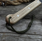 Heavy-Duty Camping Machete – Hand-Forged Carbon Steel Blade with Ash Wood Handle & Leather Sheath