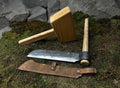 Hand Forged Woodworking Adze & Mallet Set: Bowl and Spoon Carving