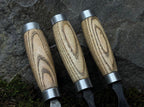 Hand Forged Wood Carving Gouges: High-Carbon Steel Chisels with Leather Roll