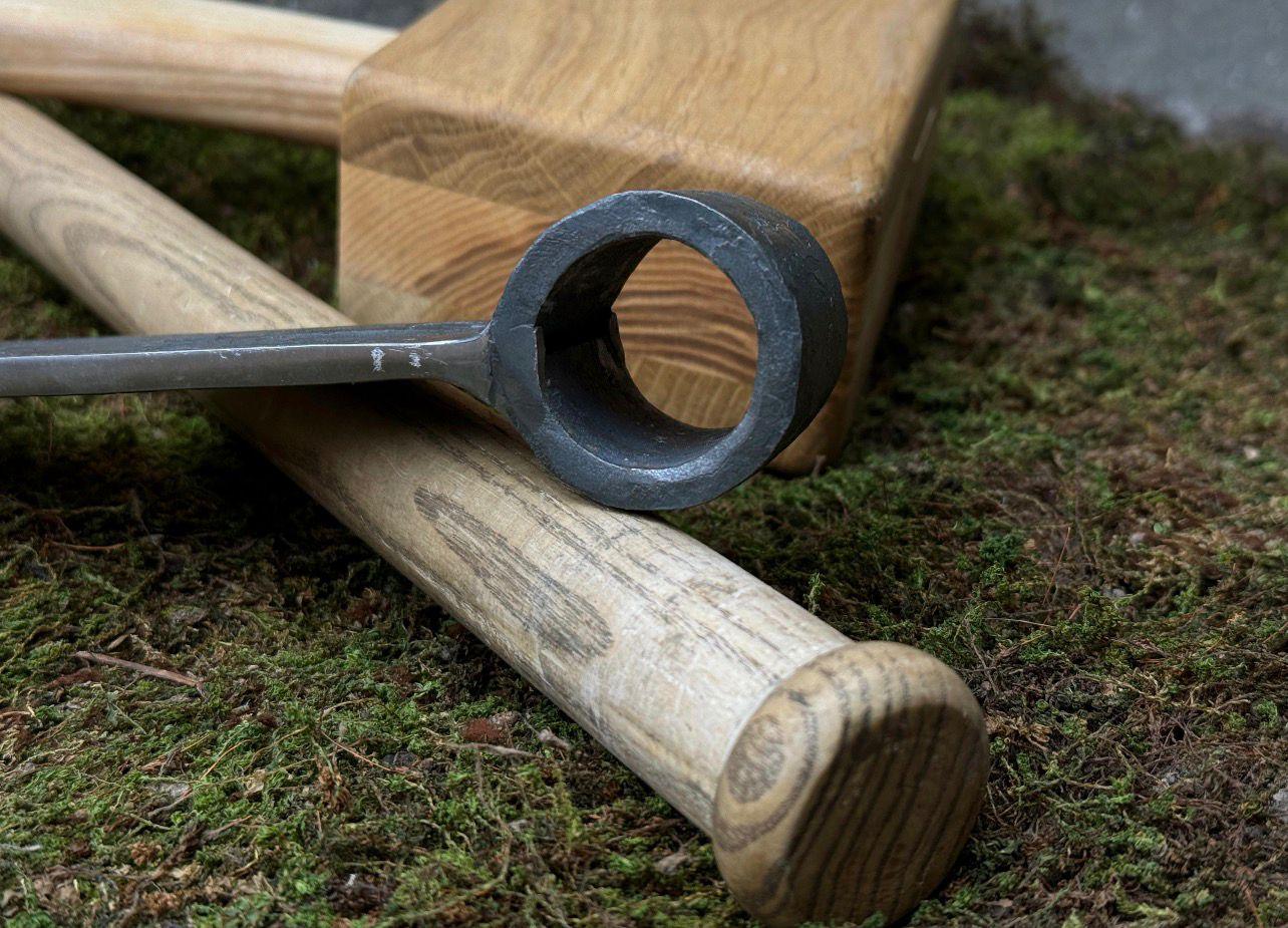 Hand Forged Woodworking Adze & Mallet Set: Bowl and Spoon Carving