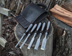 Hand-Forged Wood Carving Chisel Set: High-Carbon Steel Carpentry Tools