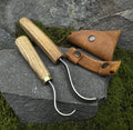 Hand-Forged Hook Knife Set: Wood Carving & Whittling Tools