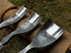 Hand Forged Wood Carving Gouges: High-Carbon Steel Chisels with Leather Roll