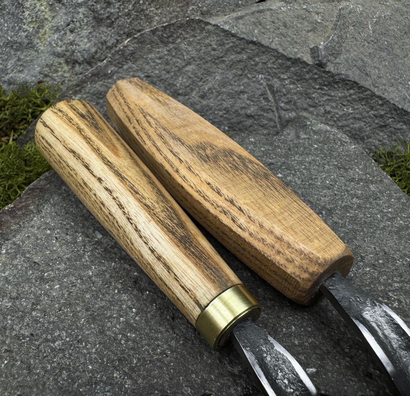 Hand-Forged Hook Knife Set: Wood Carving & Whittling Tools
