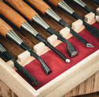 Japanese Handcrafted Carving Chisel Set 10 pcs –  | Hand Forged Nomi for Fine Wood Carving,
