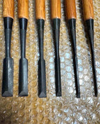 Hand-Forged Wood Carving Chisel Set – High Carbon Steel, Exotic Wood Handles