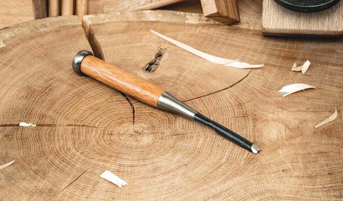 Japanese Handcrafted Carving Chisel Set 5 pcs –  | Hand Forged Nomi for Fine Wood Carving,