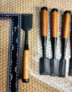 Hand-Forged Wood Carving Chisel Set – High Carbon Steel, Exotic Wood Handles