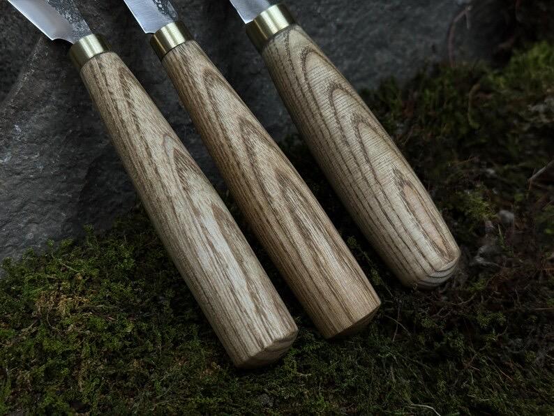 3-Hand Forged Carving Knife: Woodworking Tool (Carbon Steel Blade)